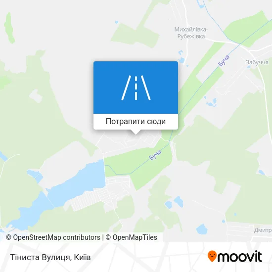 Карта Тіниста Вулиця