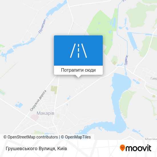 Карта Грушевського Вулиця