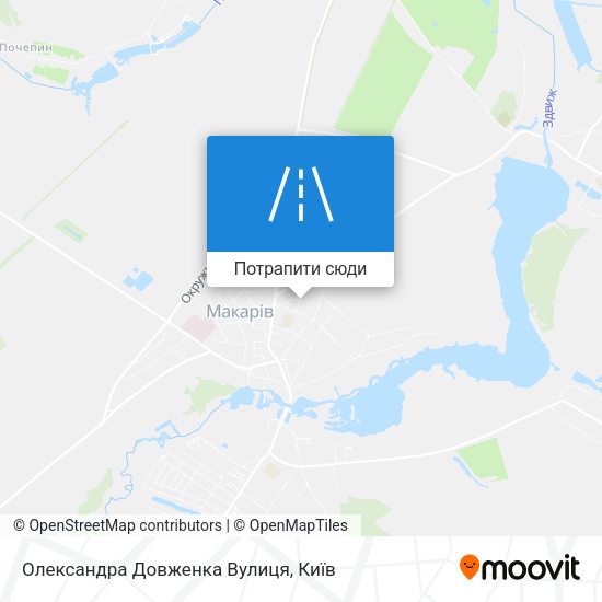 Карта Олександра Довженка Вулиця