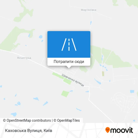 Карта Каховська Вулиця