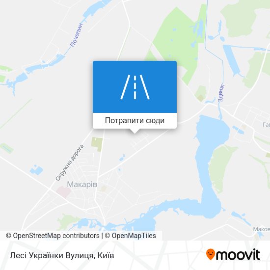 Карта Лесі Українки Вулиця