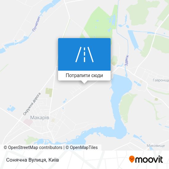 Карта Сонячна Вулиця