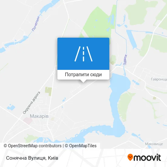 Карта Сонячна Вулиця