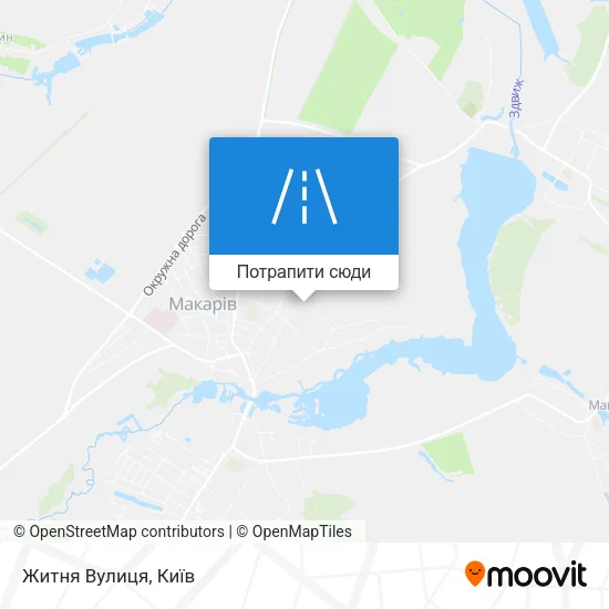 Карта Житня Вулиця
