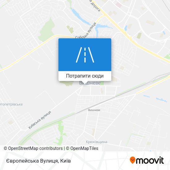 Карта Європейська Вулиця