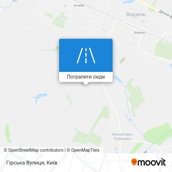 Карта Гірська Вулиця