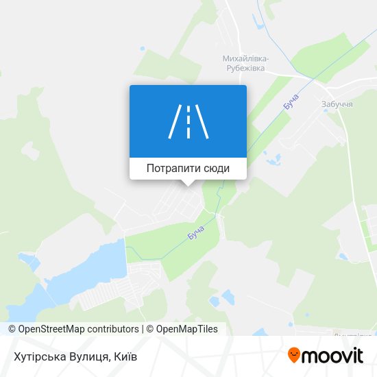 Карта Хутірська Вулиця