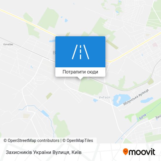 Карта Захисників України Вулиця