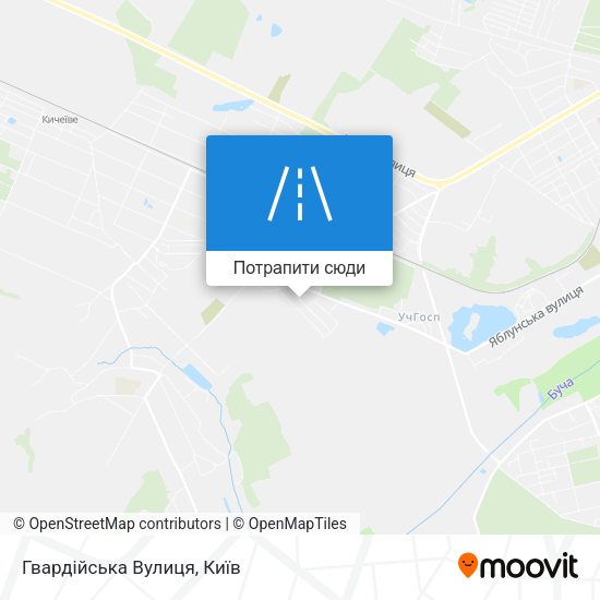 Карта Гвардійська Вулиця