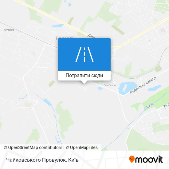 Карта Чайковського Провулок
