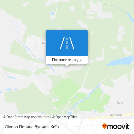 Карта Лісова Поляна Вулиця