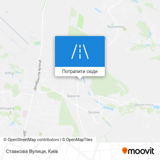 Карта Ставкова Вулиця