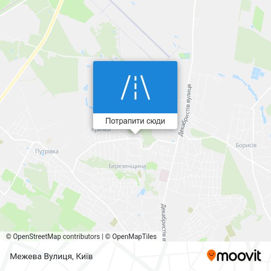Карта Межева Вулиця