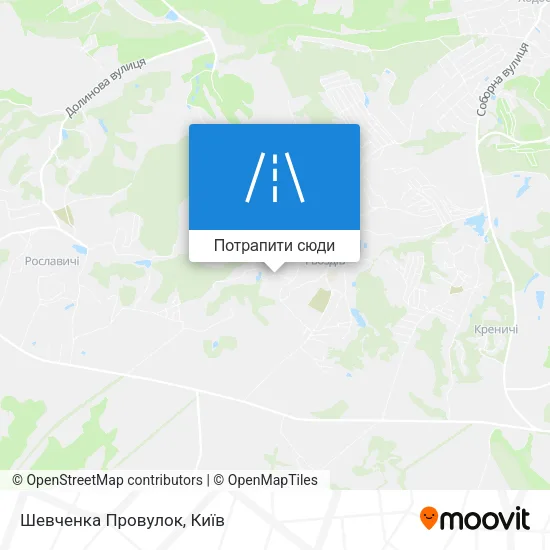 Карта Шевченка Провулок