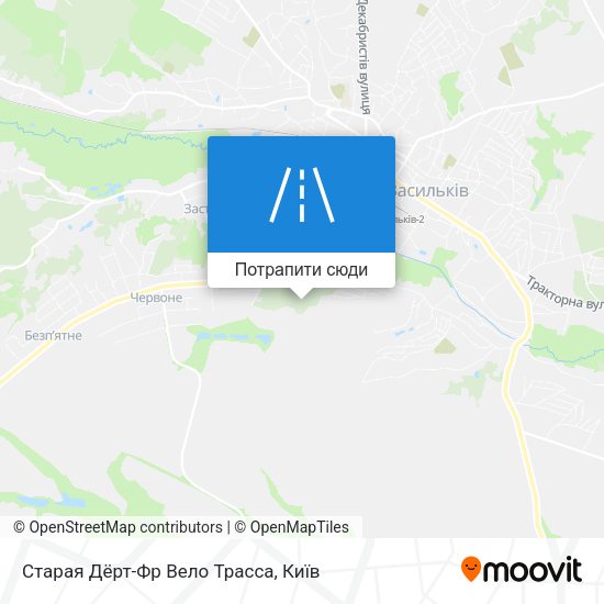 Карта Старая Дёрт-Фр Вело Трасса
