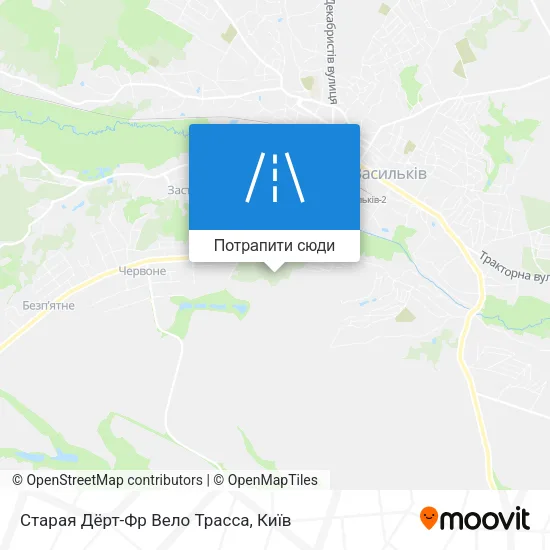 Карта Старая Дёрт-Фр Вело Трасса