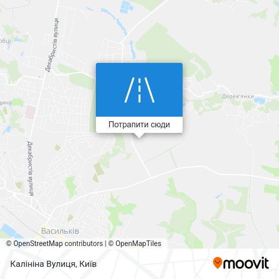 Карта Калініна Вулиця
