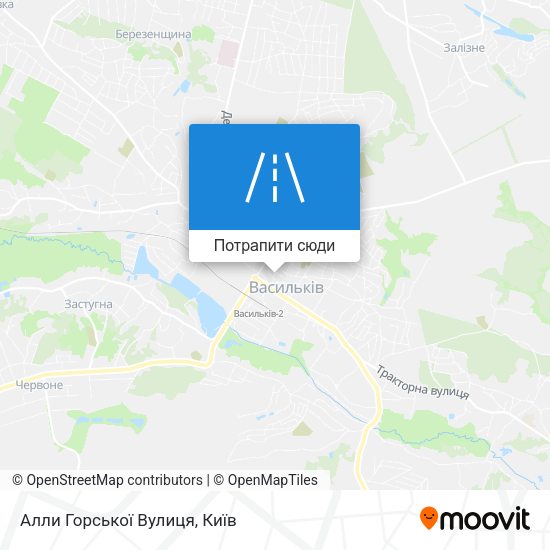 Карта Алли Горської Вулиця
