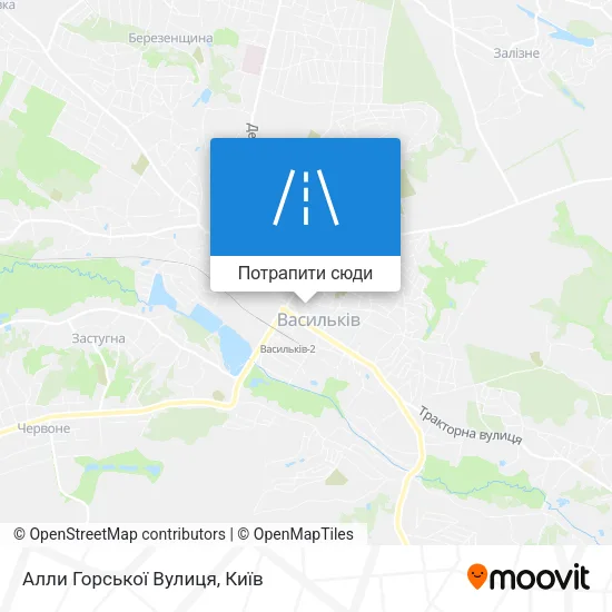Карта Алли Горської Вулиця
