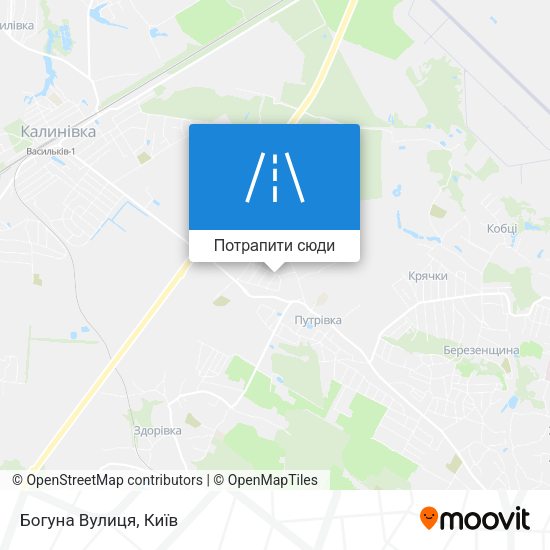 Карта Богуна Вулиця