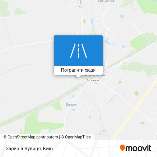 Карта Зарічна Вулиця