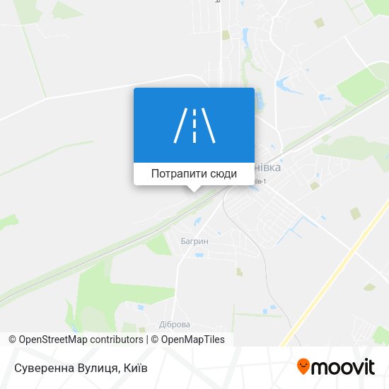 Карта Суверенна Вулиця