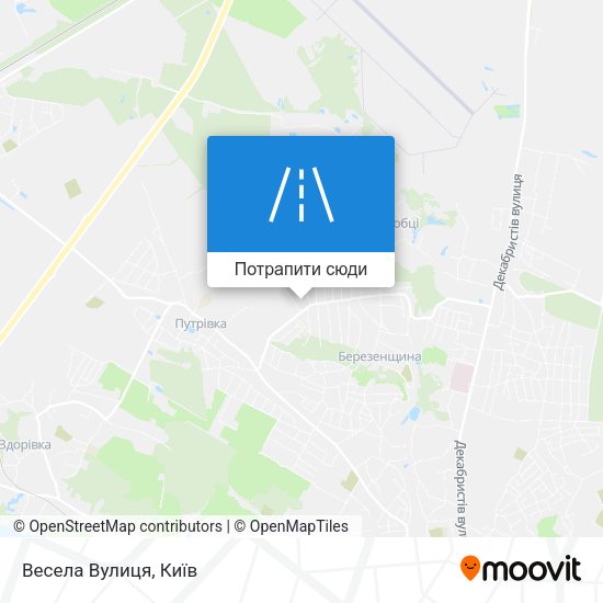 Карта Весела Вулиця
