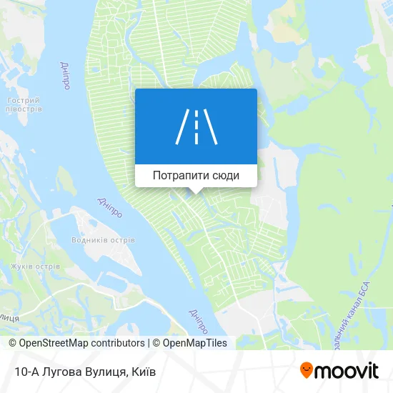 Карта 10-А Лугова Вулиця