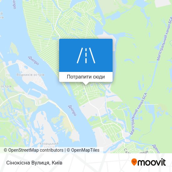 Карта Сінокісна Вулиця
