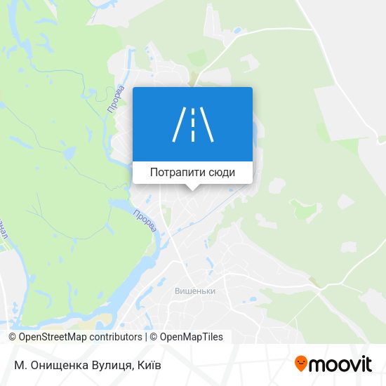 Карта М. Онищенка Вулиця