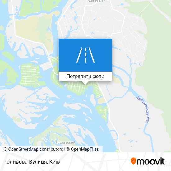 Карта Сливова Вулиця