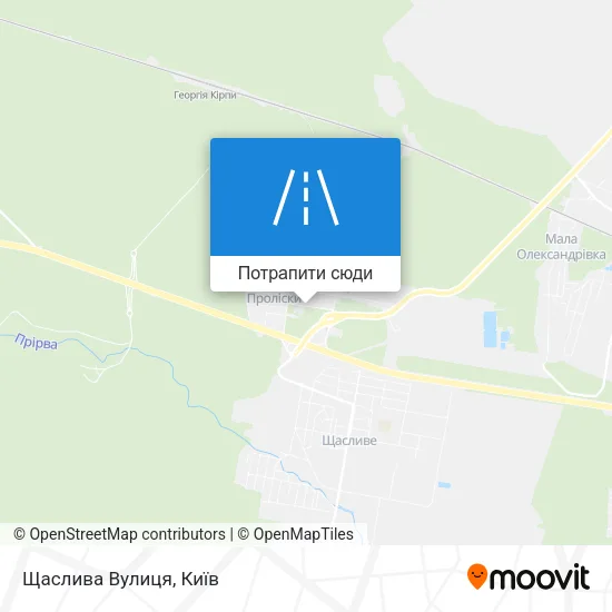 Карта Щаслива Вулиця