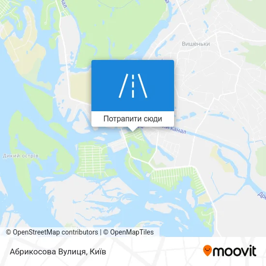 Карта Абрикосова Вулиця