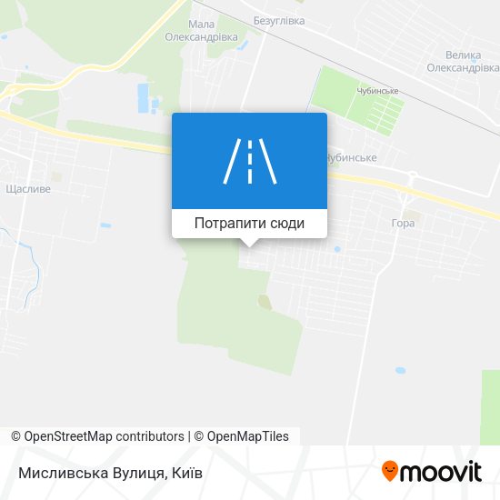 Карта Мисливська Вулиця