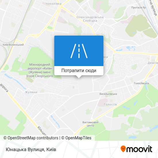 Карта Юнацька Вулиця