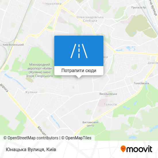 Карта Юнацька Вулиця