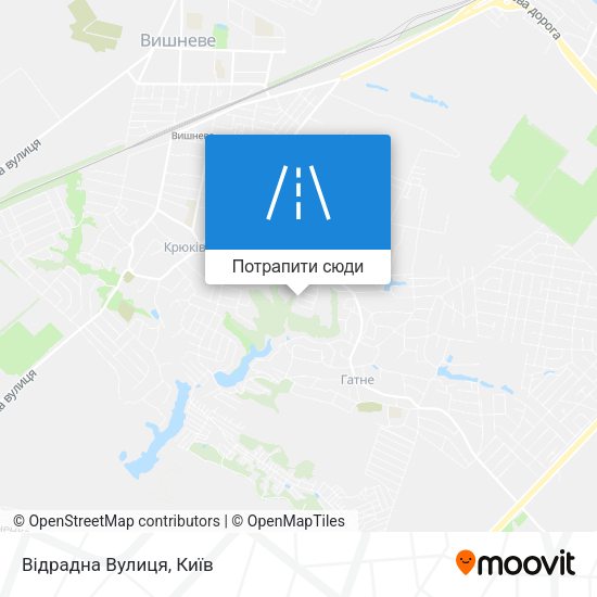 Карта Відрадна Вулиця
