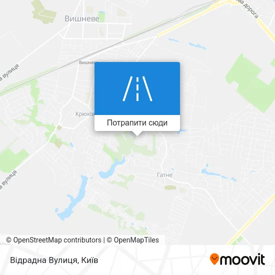 Карта Відрадна Вулиця