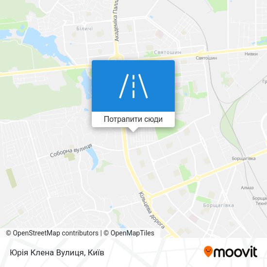 Карта Юрія Клена Вулиця
