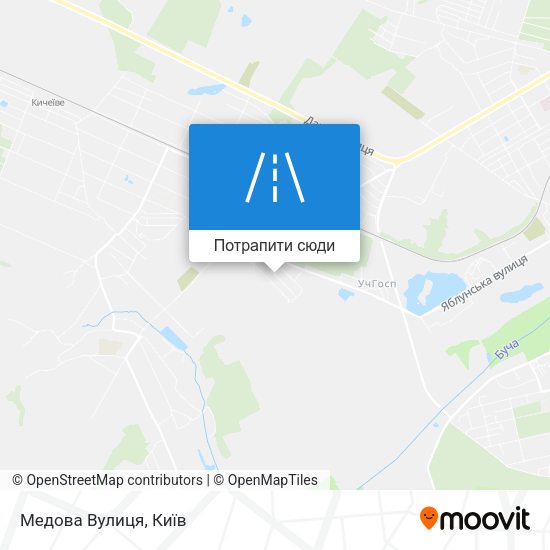 Карта Медова Вулиця