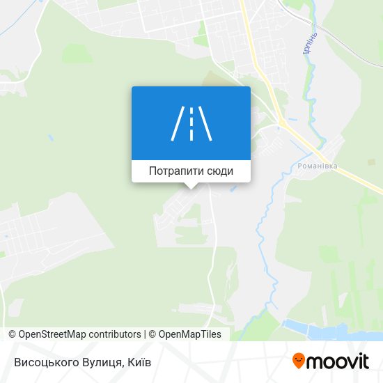 Карта Висоцького Вулиця