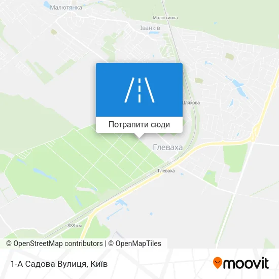 Карта 1-А Садова Вулиця