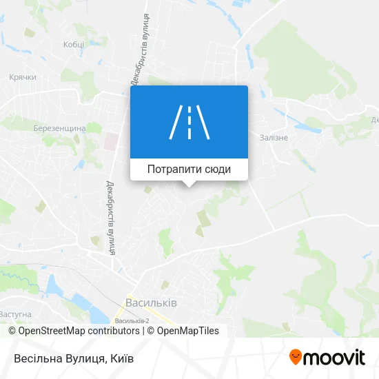 Карта Весільна Вулиця
