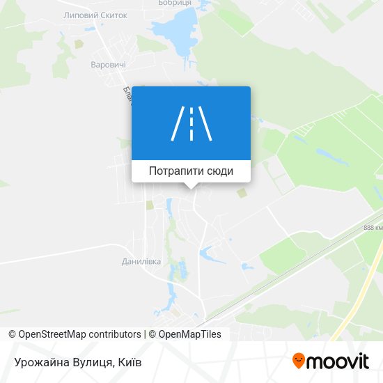 Карта Урожайна Вулиця