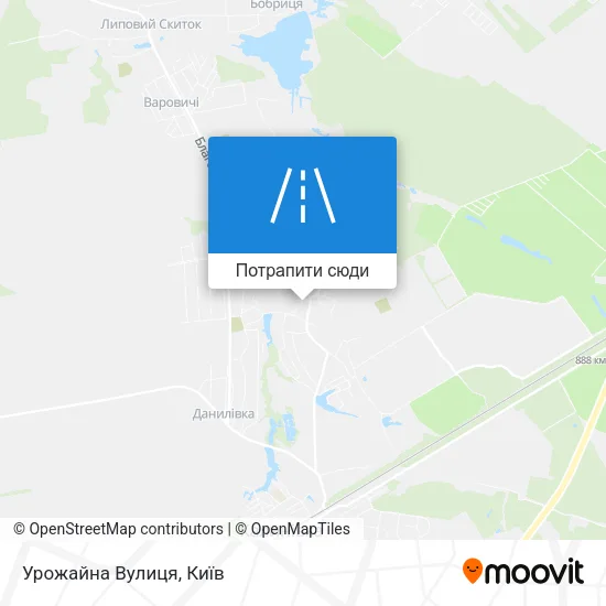 Карта Урожайна Вулиця