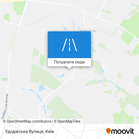 Карта Удодівська Вулиця
