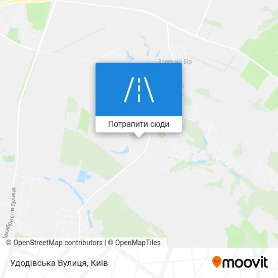 Карта Удодівська Вулиця