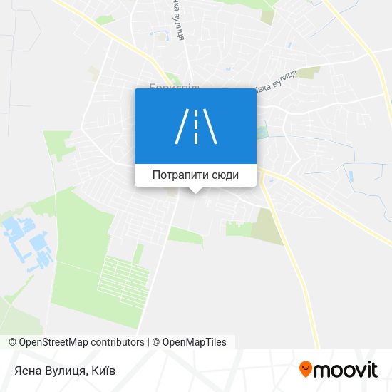 Карта Ясна Вулиця