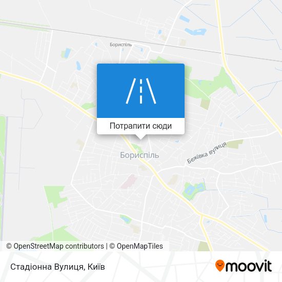 Карта Стадіонна Вулиця