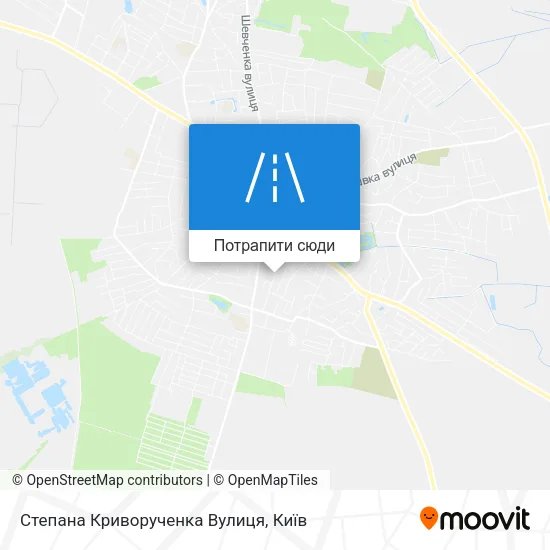 Карта Степана Криворученка Вулиця